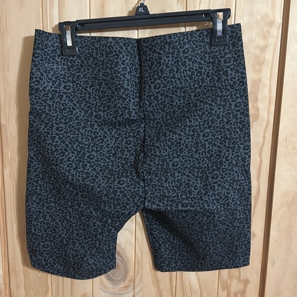 LOFT Gray & Black Leopard Print shorts - Picture 2 of 4